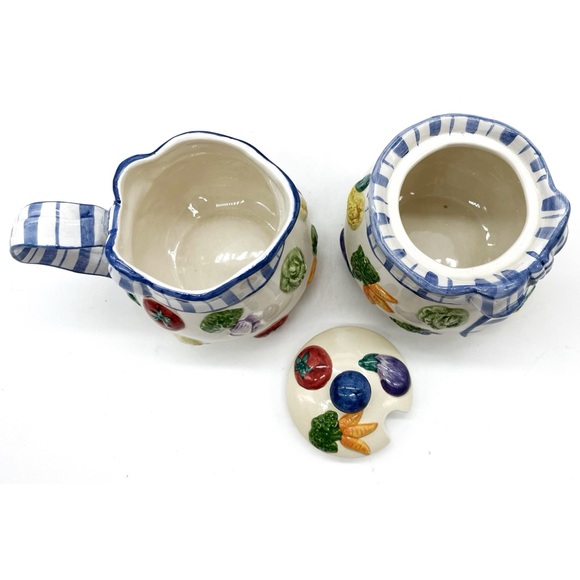 Vintage Fitz & Floyd Petite Vegs Creamer And Sugar Bowl 1994 - Picture 2 of 4